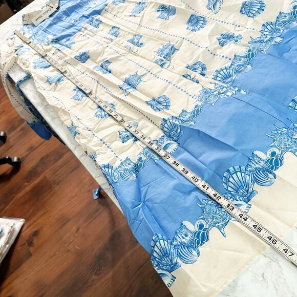 Celina Moon X Anthro Shell Print Tie Waist Midi Shirt Dress Women’s Size Medium - Picture 13 of 15